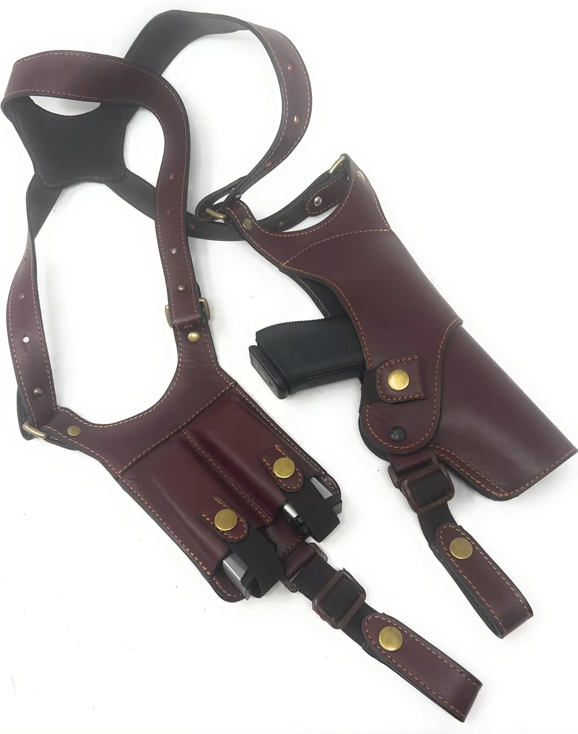Cardini Leather Premium Shoulder Holsters for Concealed Carry, S&W J Frame, Taurus 605, 642 Airweight, 38 Special