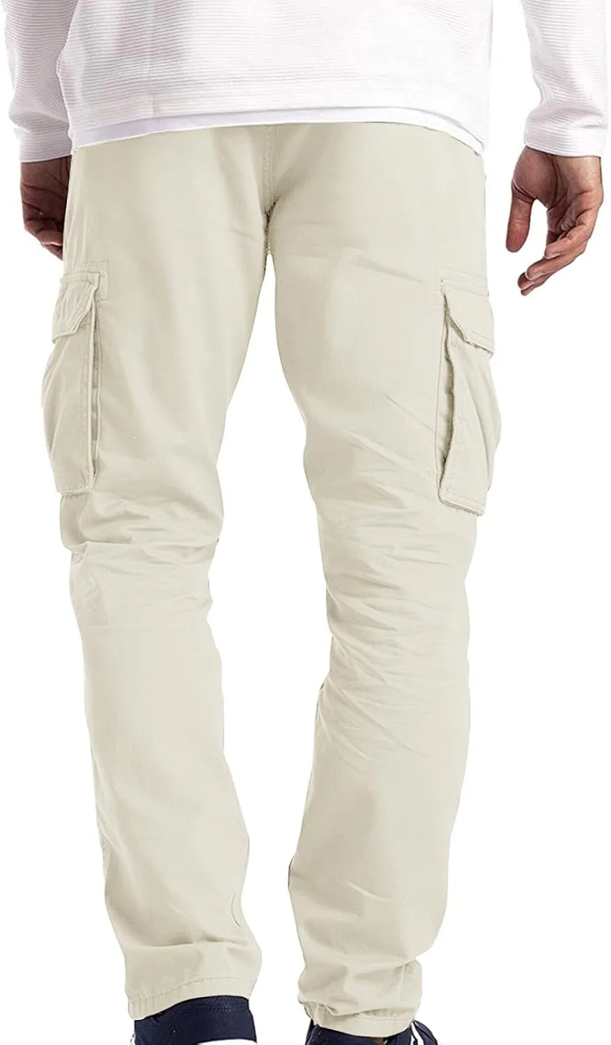 Cargo Pants for Men Tactical Jogging Pants Baggy Wide Leg Sweatpants Elastic Waist Jogger Pant with Multi Pockets