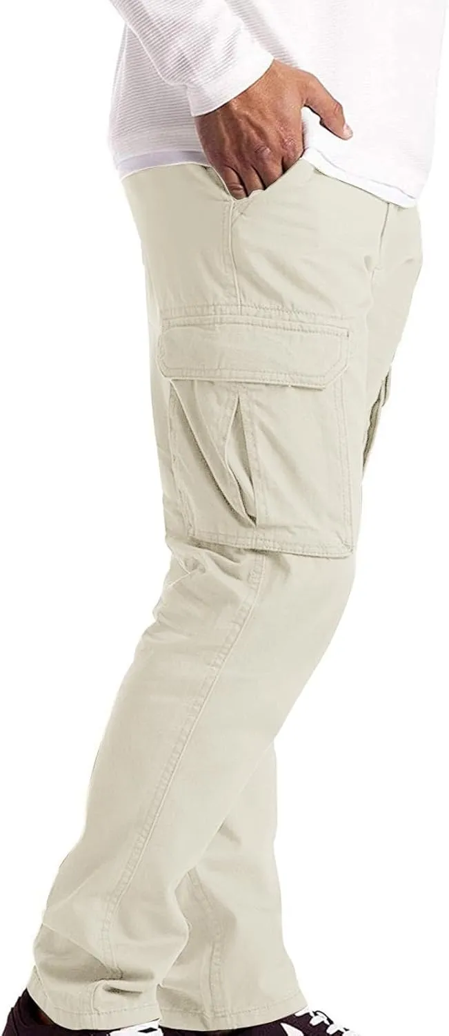 Cargo Pants for Men Tactical Jogging Pants Baggy Wide Leg Sweatpants Elastic Waist Jogger Pant with Multi Pockets