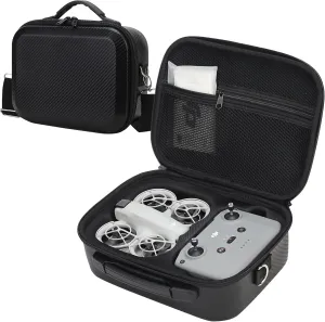 Carrying Case for DJI Neo Combo, Portable PU Leather Shoulder Bag Travel Case for DJI Neo Combo, Compatible with RC-N3/N2, Neo Battery, Charging Hub and other Accessories, Striped