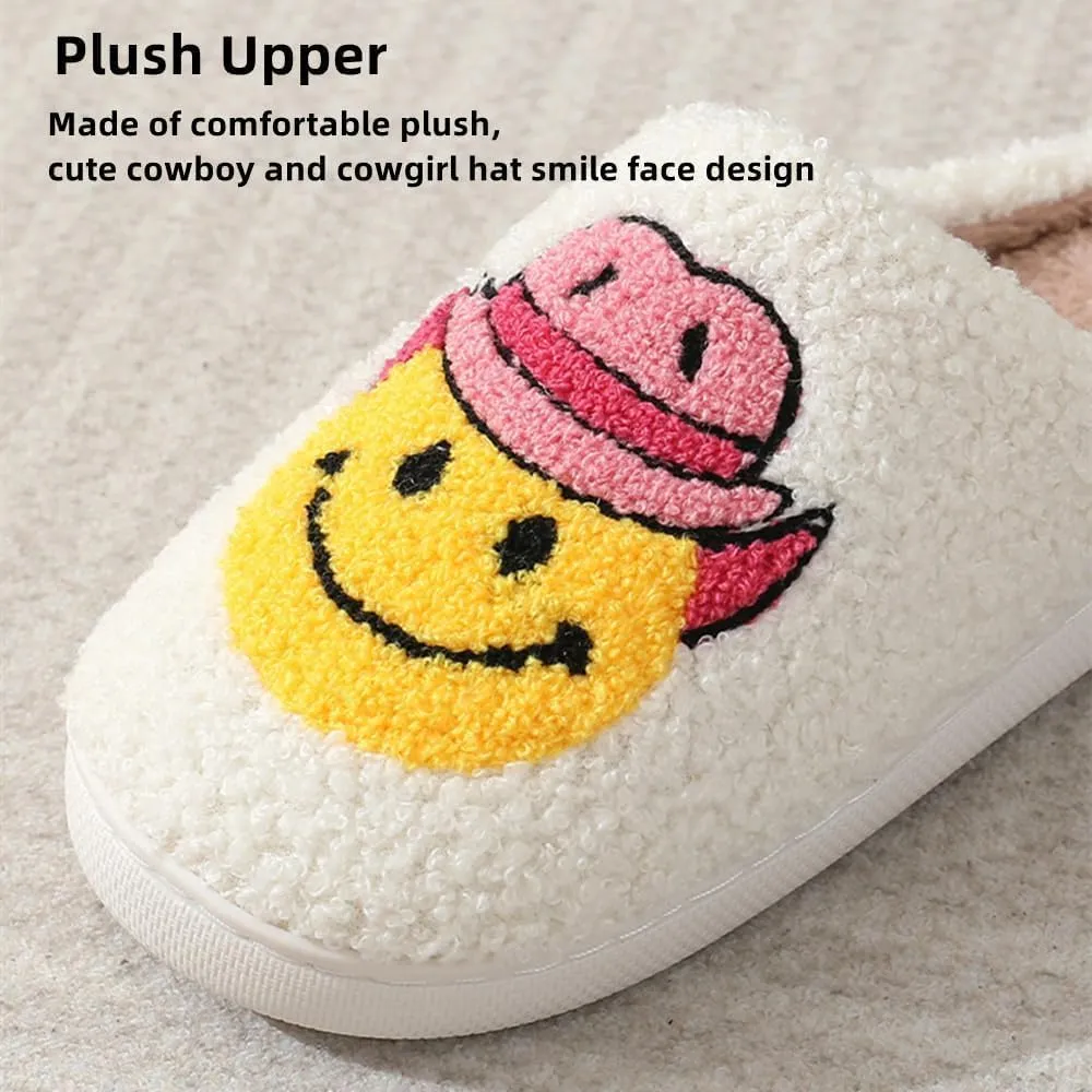Cartoon Slippers for Women Men, Soft Fluffy Warm Lightweight Non-Slip Cute House Slippers Slip-On Cozy Indoor Outdoor Heart Meet Ne at Night Mushroom Cherry Strawberry Evil Eye Slippers