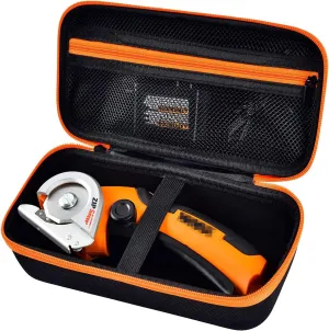 Case Compatible with WORX WX082L/ WX081L ZipSnip/for SnapFresh Cordless Electric Scissors, Cutting Tools Storage Organizer, Fabric Cutter Holder Bag with Accessories Pocket - Black (Case Only)