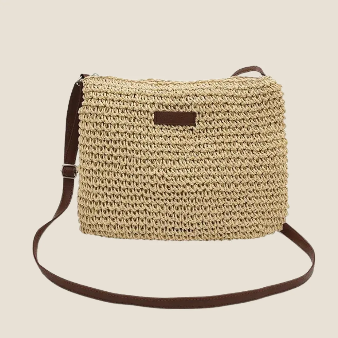 Casual Designer Solid Color Straw Bags for Women – Crossbody Beach Vacation Shoulder Bag