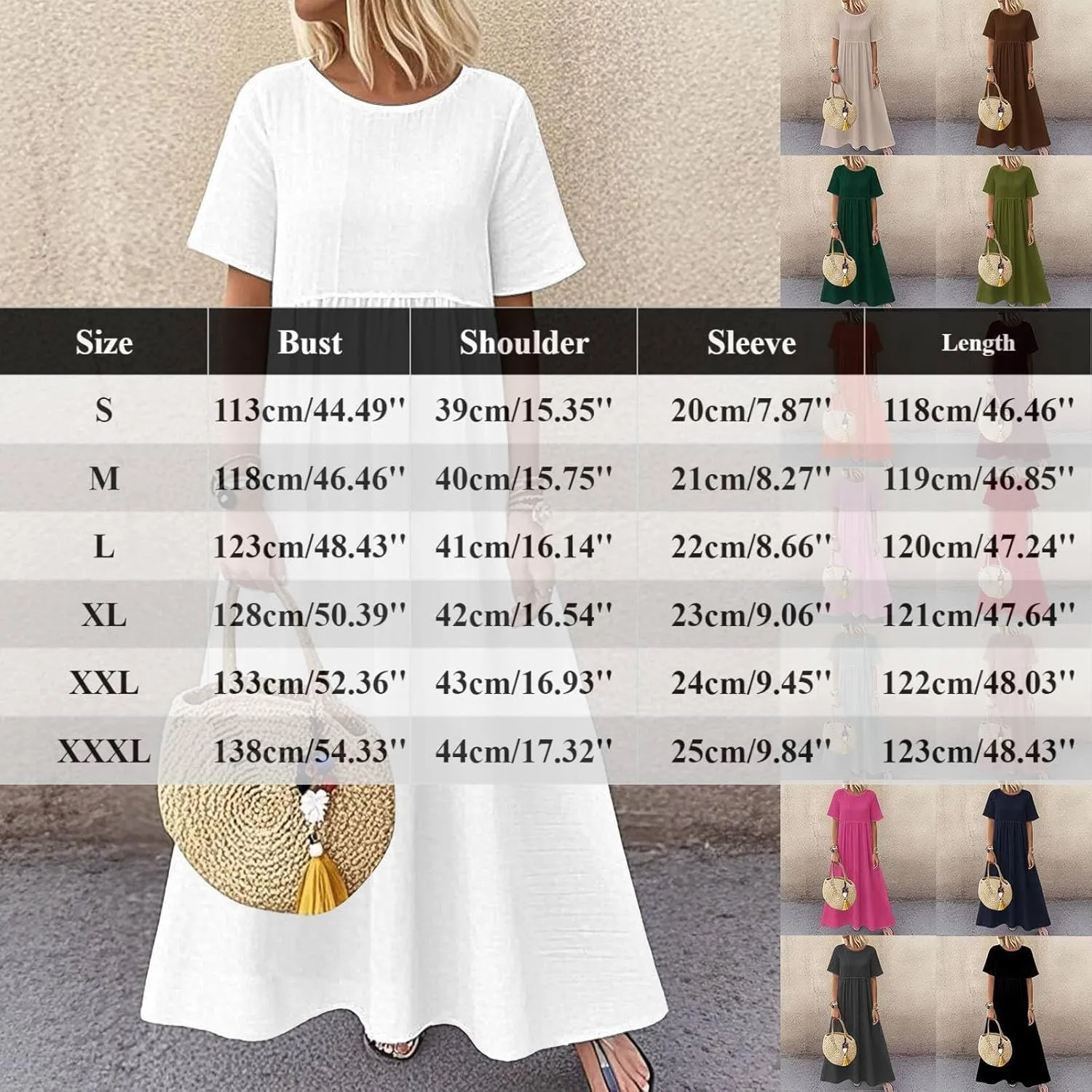 Casual Summer Dresses for Women 2025,Womens Oversized Boho Floral Swing Beach Dress Summer Loose Fit Maxi Long Dresses