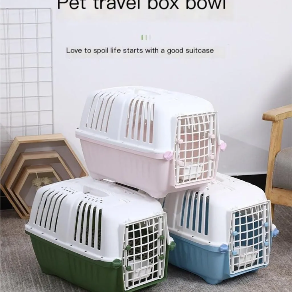 Cat Bag Pet Airline Box, Detachable and Washable, Fashionable Car Pet Kennel, Dog Kennel, Cat Kennel, Pet Airline Box Cat Carrier(Green)
