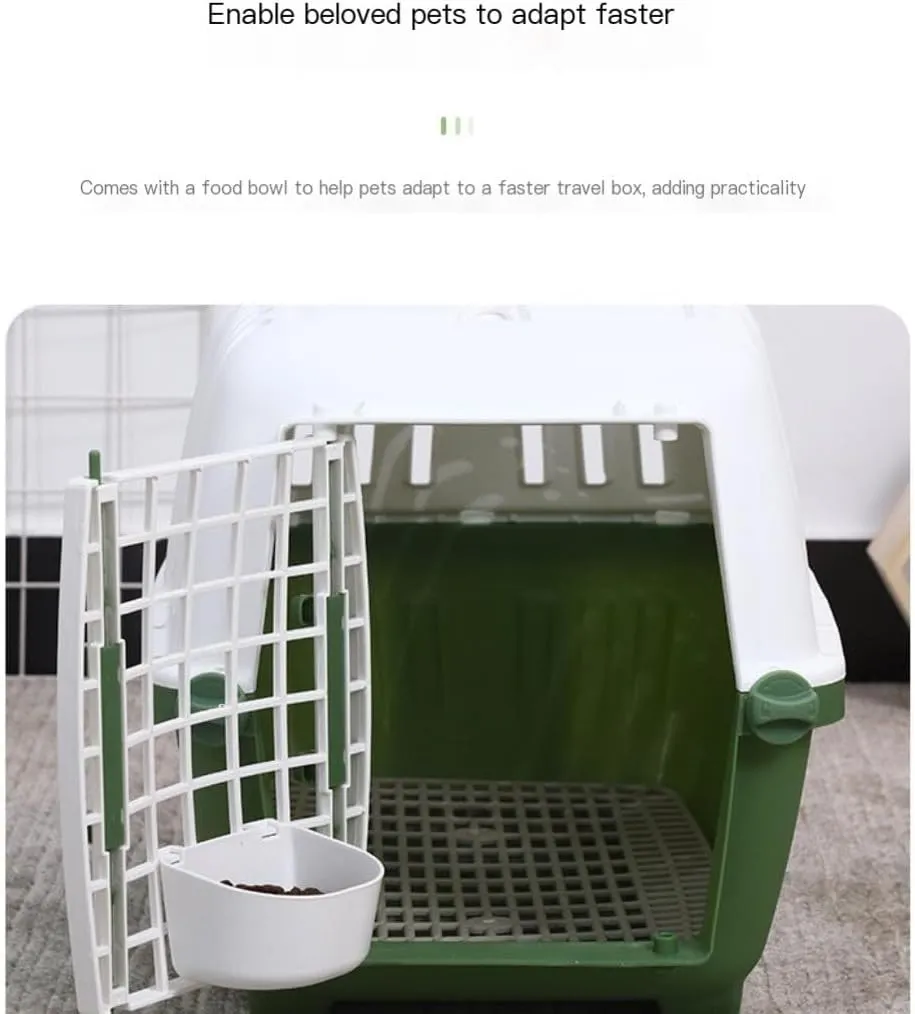 Cat Bag Pet Airline Box, Detachable and Washable, Fashionable Car Pet Kennel, Dog Kennel, Cat Kennel, Pet Airline Box Cat Carrier(Green)