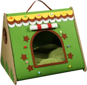 Cat House Semi Closed Pet Bed Nest Handbag Shape Warm Pet Cage Anti Slip Cat Tent Soft Bed for Cats Puppy All Seasons Kitten