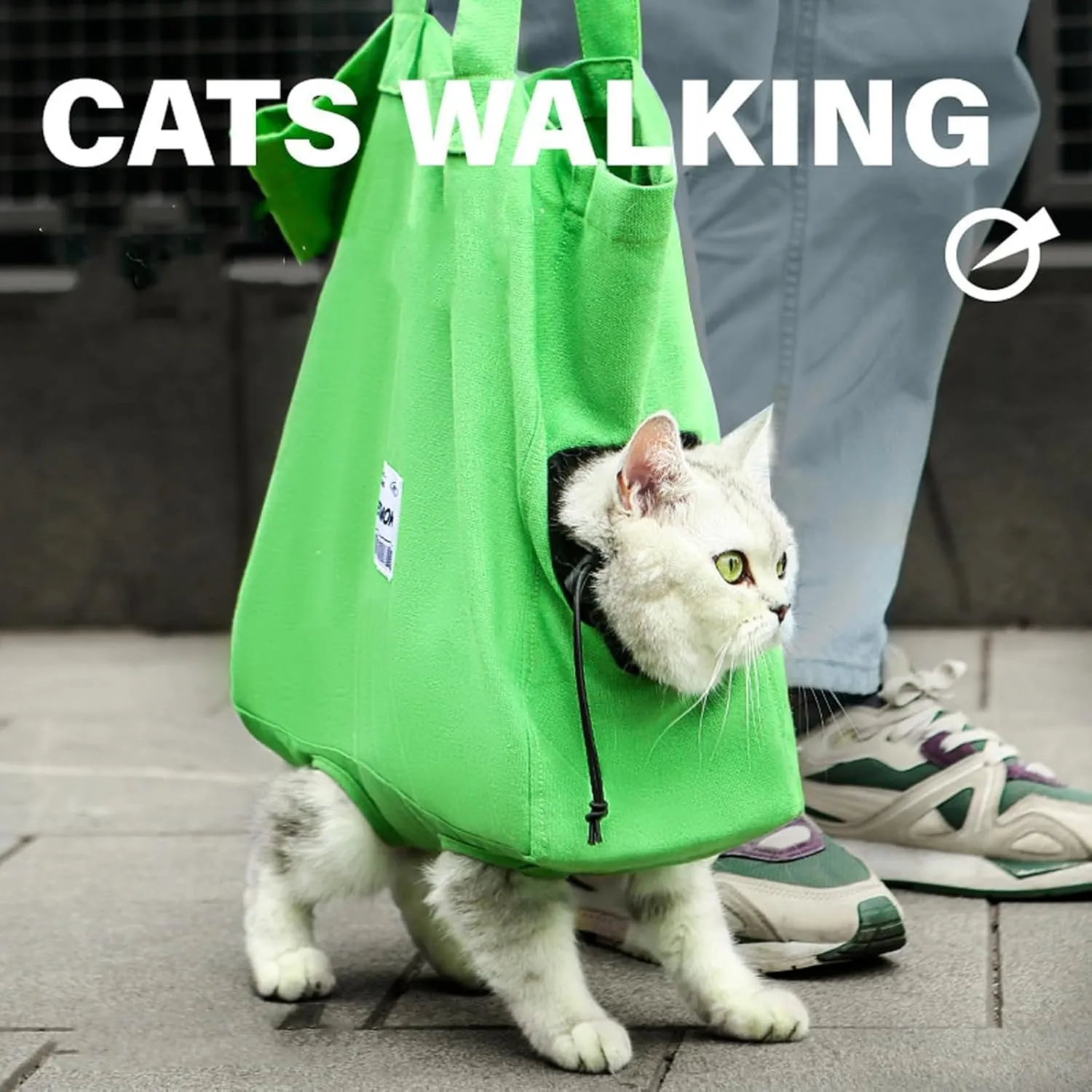 Cat Tote Bag, Cat Tote Bag Carrier Walker, Cat Walking Bag, Cat Tote Bag Carrier Harness, Cat Tote Bag for Women and Men, for Traveling, Shopping