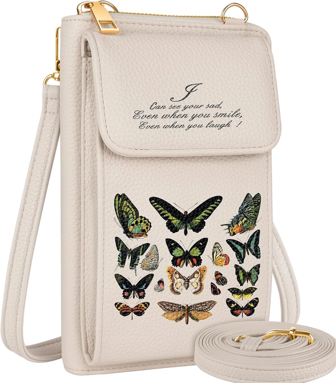Cell Phone Purse Crossbody Bags for Women - Cute Design Leather Cellphone Bag Small Wallet Purses with Strap