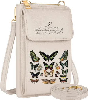 Cell Phone Purse Crossbody Bags for Women - Cute Design Leather Cellphone Bag Small Wallet Purses with Strap