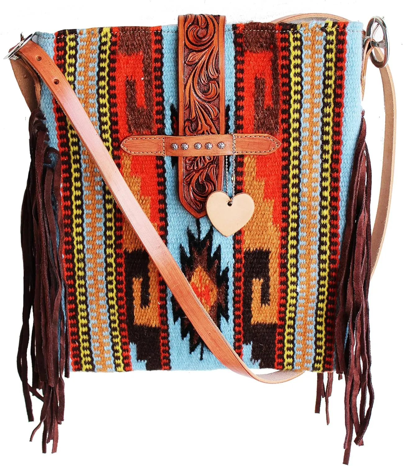 CHALLENGER Women's Western Handwoven Wool Rodeo Cowgirl Handbag Shoulder Purse Tote 103B05
