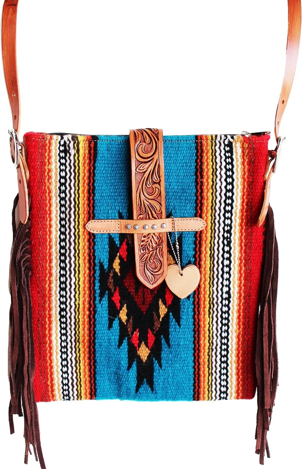 CHALLENGER Women's Western Handwoven Wool Rodeo Cowgirl Handbag Shoulder Purse Tote 103B08