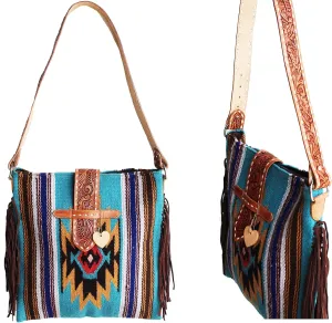 CHALLENGER Women's Western Handwoven Wool Rodeo Cowgirl Purse Shoulder Bag Tote 103B09