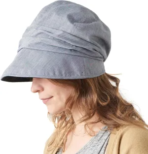 CHARM Womens Summer Sun Hat - Organic Cotton Chemo Wide Brim Cap SPF Protection