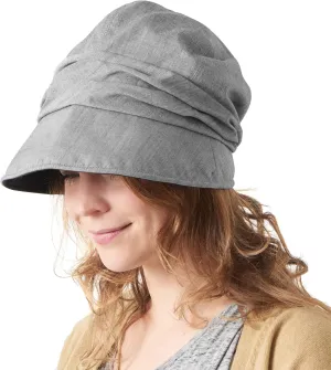 CHARM Womens Summer Sun Hat - Organic Cotton Chemo Wide Brim Cap SPF Protection