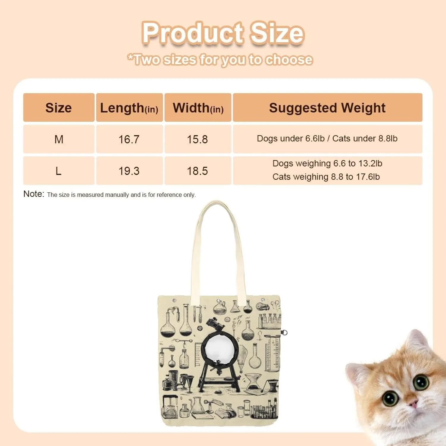 _Chemistry Scientific Education Elements Pet Shoulder Carrying Bag, Canvas Shoulder Bag Dog Carrier, Portable Cat Small Tote Chest Bag