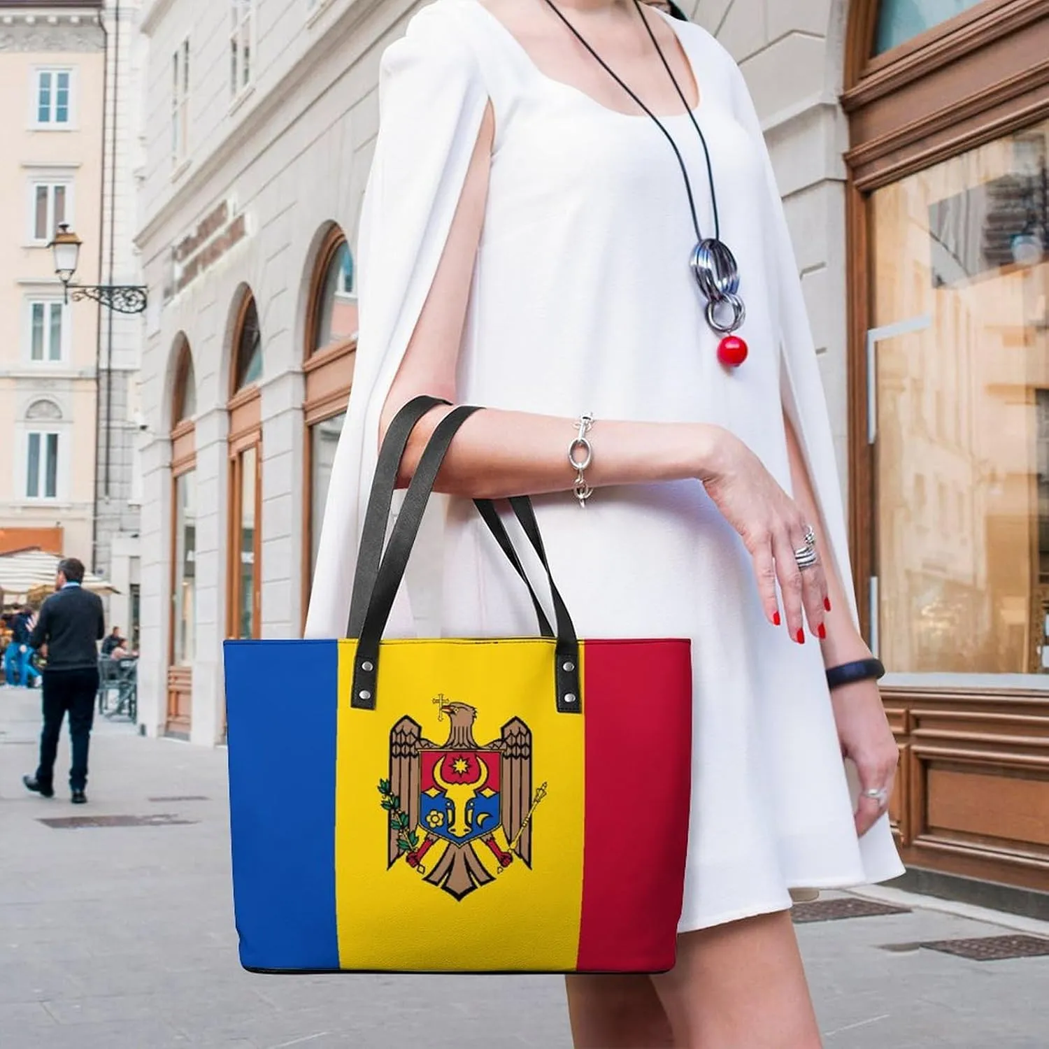 Chic Marshall Lslands Flag Shoulder Bag for Women Large Capacity Leather Tote Perfect for Travel
