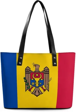 Chic Marshall Lslands Flag Shoulder Bag for Women Large Capacity Leather Tote Perfect for Travel