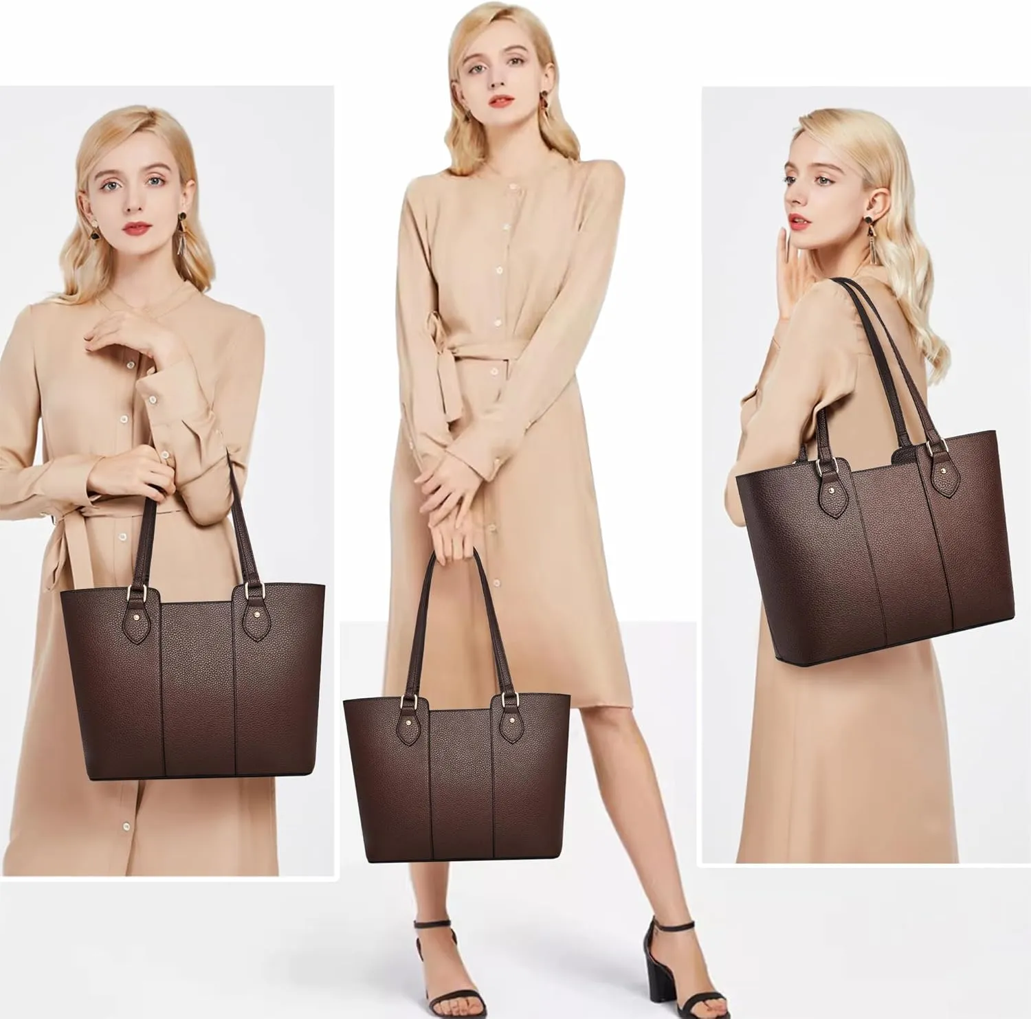 CHICAROUSAL Tote Bag for Women Large Handbags and Purses for Women PU Leather Womens Shoulder Bags