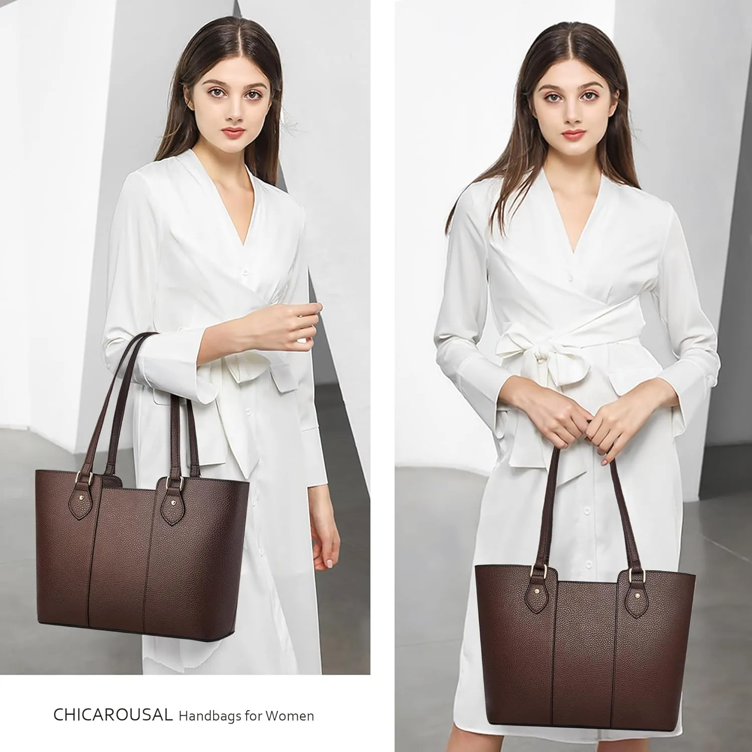 CHICAROUSAL Tote Bag for Women Large Handbags and Purses for Women PU Leather Womens Shoulder Bags