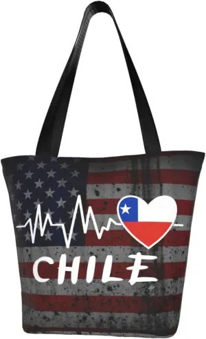 Chile Heartbeat Fashion Shoulder Bag Large Capacity For Man Or Woman
