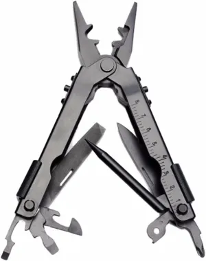 Chougnar 13 in 1 multifunctional folding telescopic pliers combination tool outdoor emergency rescue equipment multi tool - (Color: indigo)