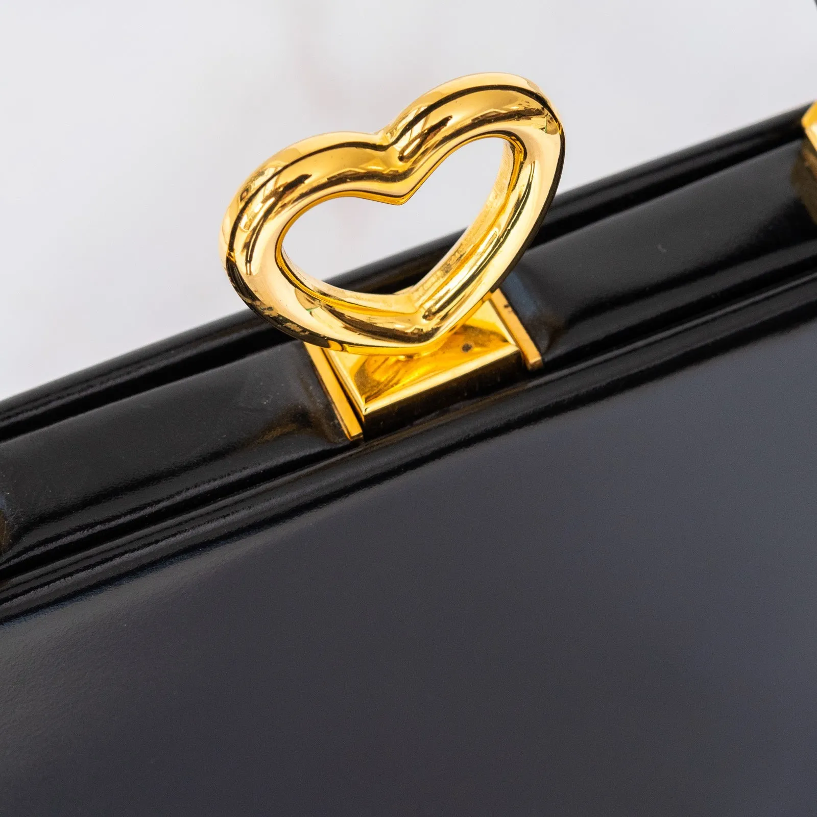 Clear communication Bag Shockproof Moschino Black Leather