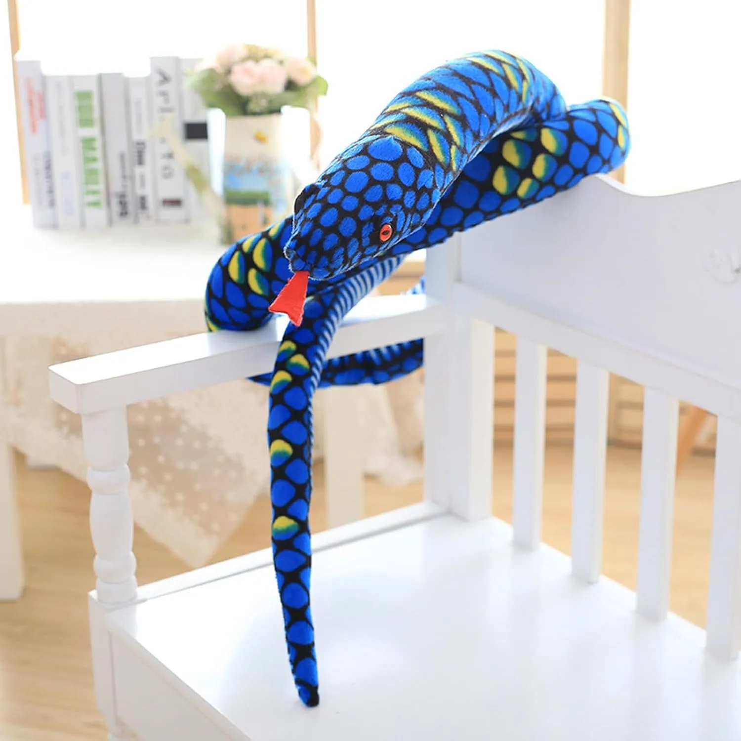 Clobeau Snake Plush, Snake Stuffed Animal, 110 Inch Large Toy Snakes for Kids, Giant Stuffed Animals for Birthday Present Party Prank Prop