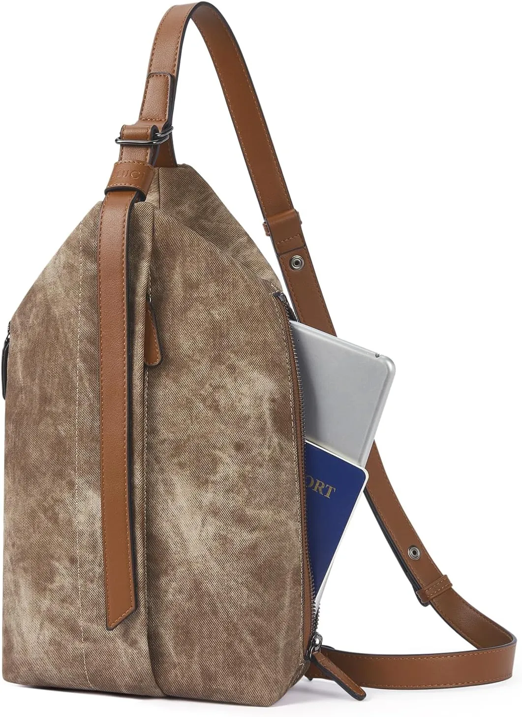 CLUCI Crossbody Bags for Women, Denim Sling Bags for Women, Cross Body Bag for Woman,Leather Cross Body Bag Daypack