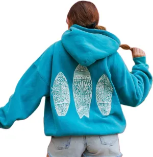 cochineal Preppy Embroidery Floral Hoodie for Teen Girl Women Oversized Hooded Sweatshirt Y2k Vintage Graphic Pullover Top