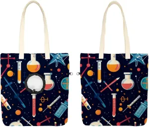 Colorful Science Education Pet Canvas Shoulder Bag Cute Cat Carrier Handbag Portable Carrying Dog Tote Bag for Small Animal Supplies Outdoor Travel