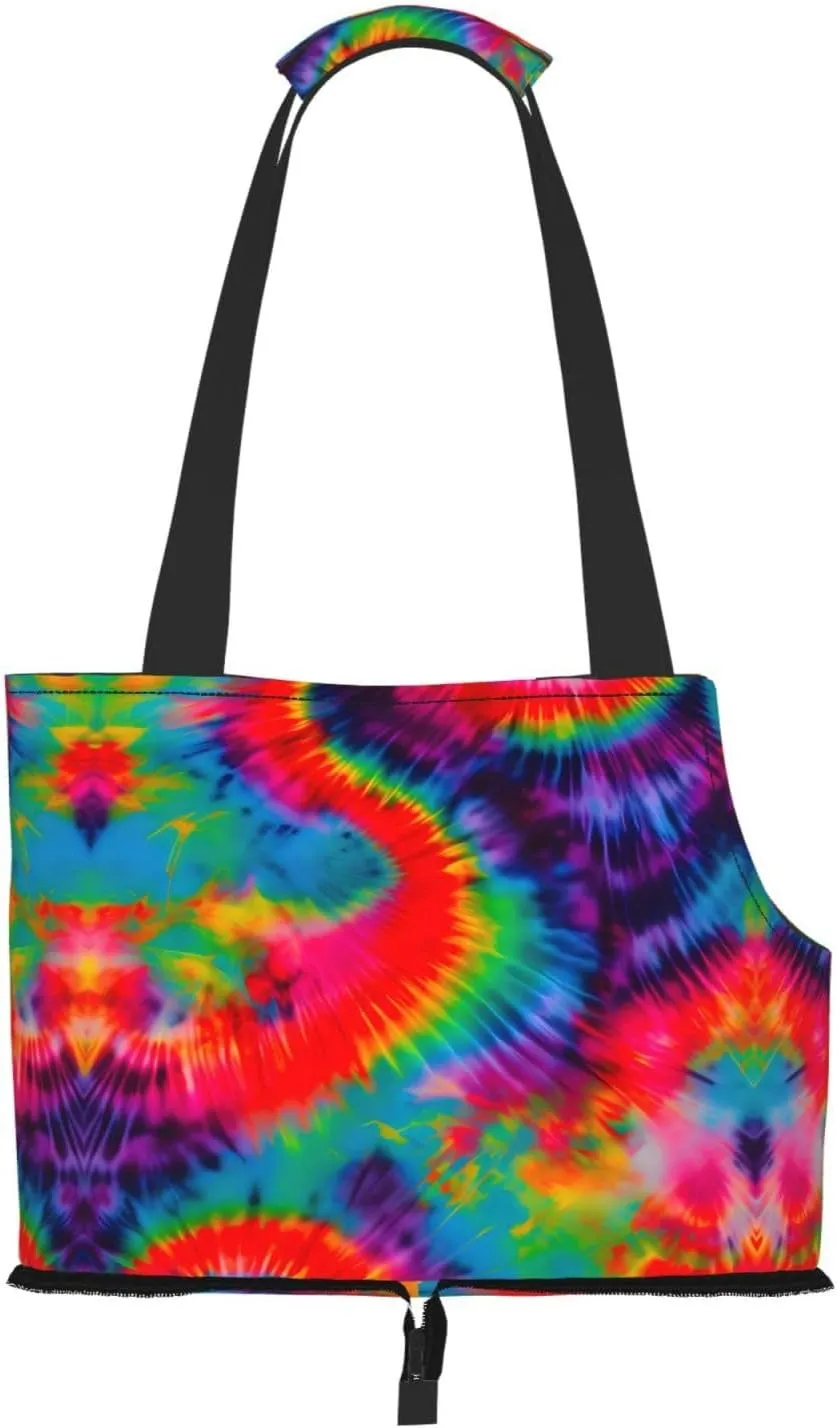 Colorful Tie Dye Pattern Stylish and Portable Pet Crossbody Bag - Pet Tote Bag for Small Dogs - Pet Tote Bag, Crossbody Bag for Petsï¼Œ