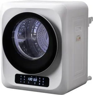 Compact Laundry Dryer,Portable Automatic Drying temperature system Dryer Machine,110v 850w for Small Spaces white