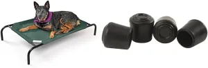 Coolaroo Original Cooling Elevated Dog Bed with 4 SoftTouch Rubber Leg Tips, Medium, Brunswick Green