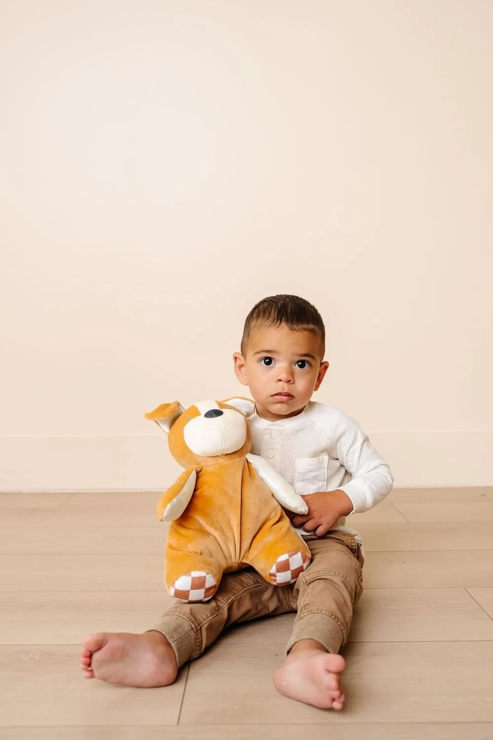 Copper Pearl Squish Plush: Soft 10” Puppy Stuffed Animal, Baby Toys Plushies for Girls and Boys - Pepper Puppy