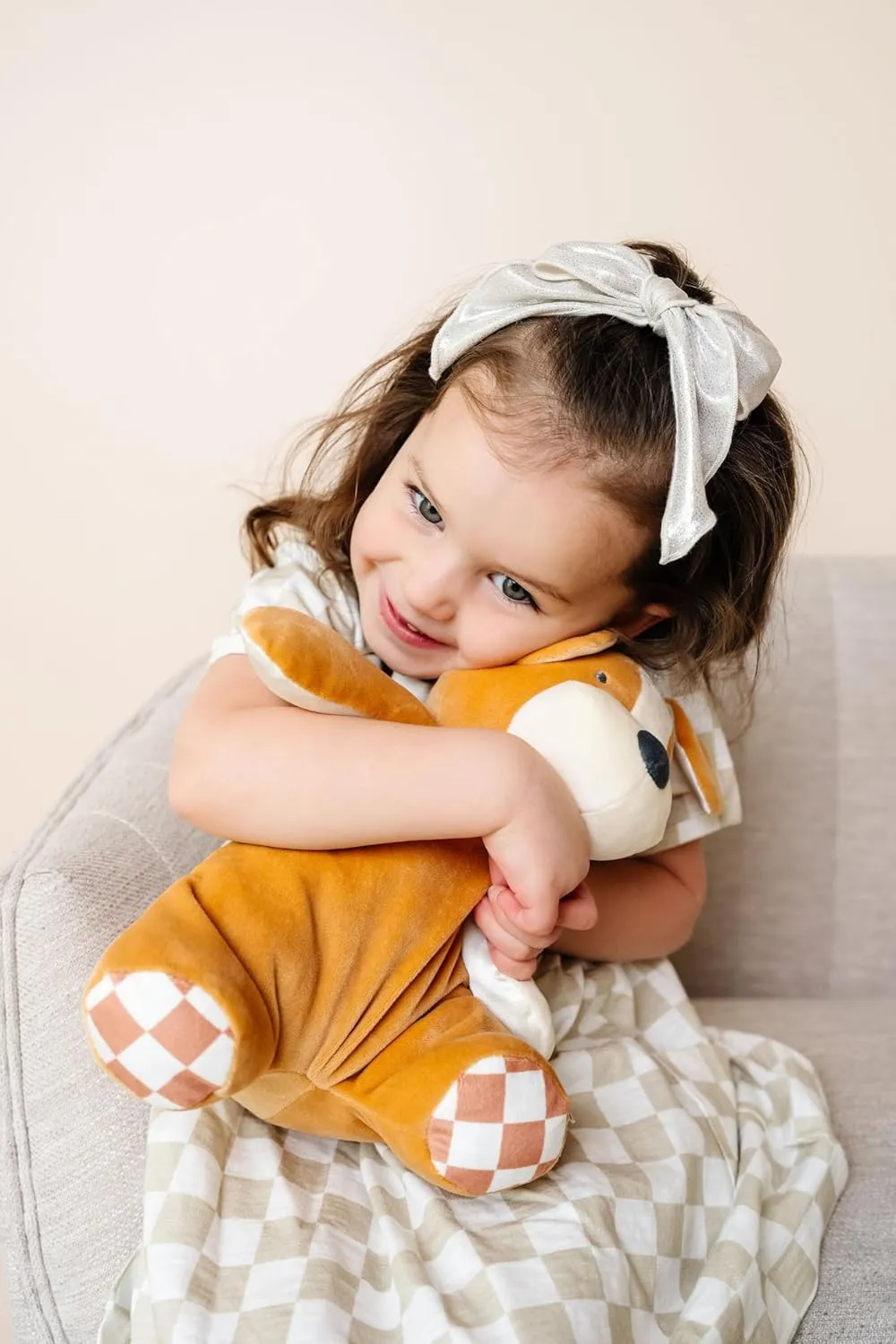 Copper Pearl Squish Plush: Soft 10” Puppy Stuffed Animal, Baby Toys Plushies for Girls and Boys - Pepper Puppy