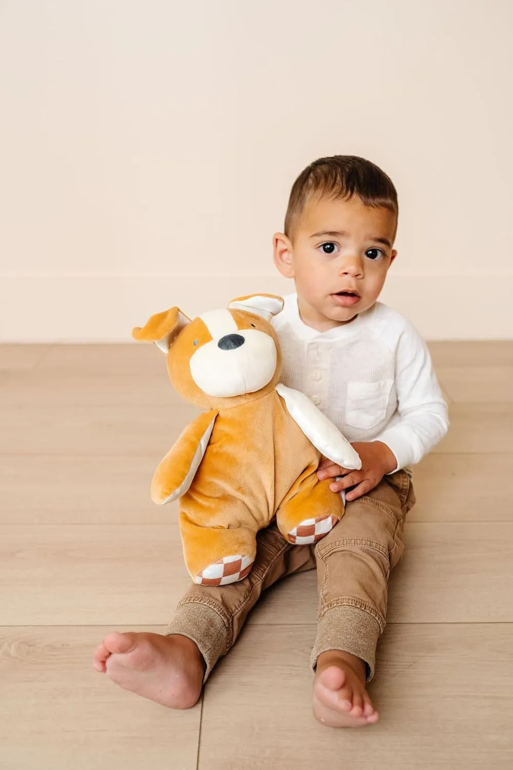 Copper Pearl Squish Plush: Soft 10” Puppy Stuffed Animal, Baby Toys Plushies for Girls and Boys - Pepper Puppy