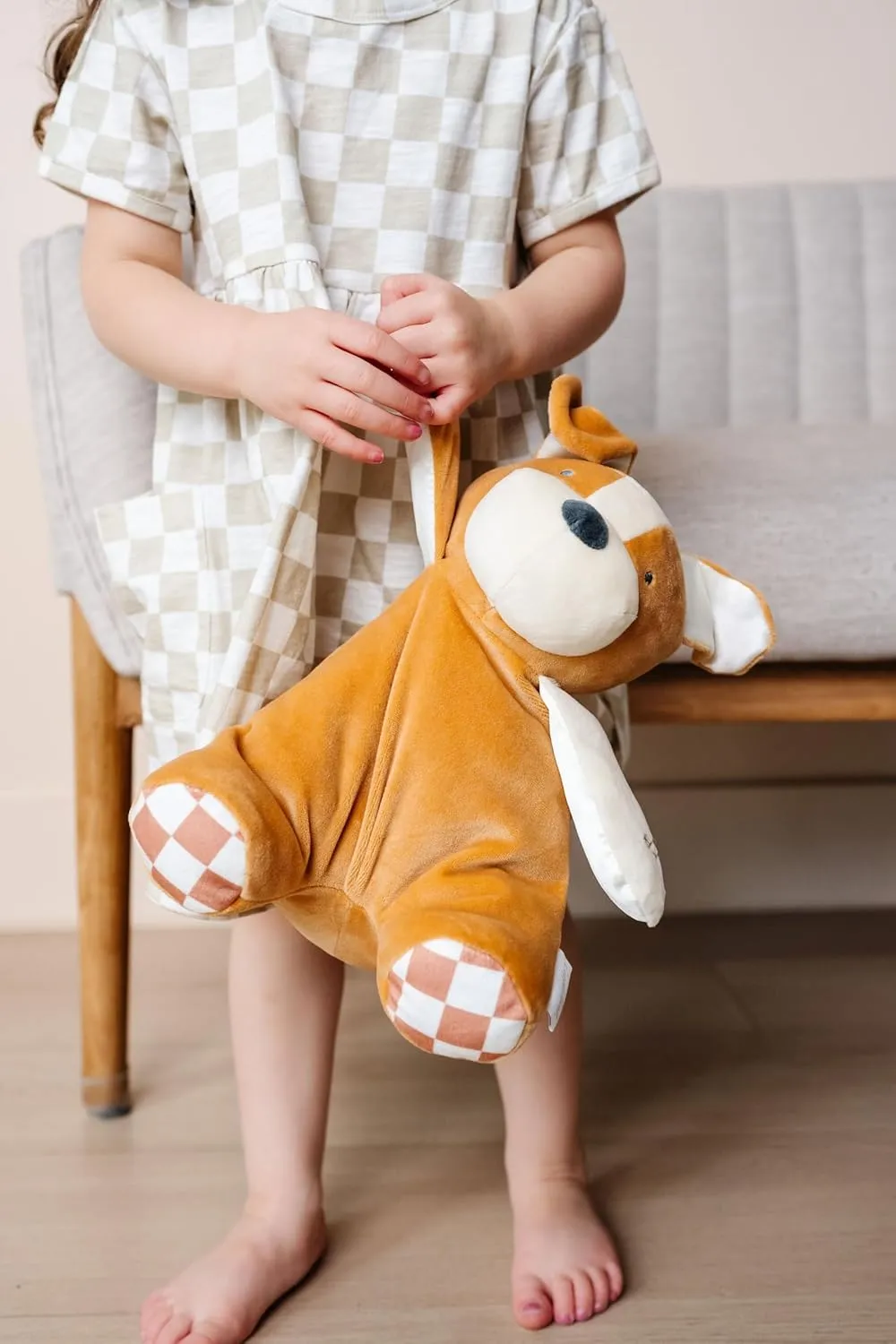 Copper Pearl Squish Plush: Soft 10” Puppy Stuffed Animal, Baby Toys Plushies for Girls and Boys - Pepper Puppy