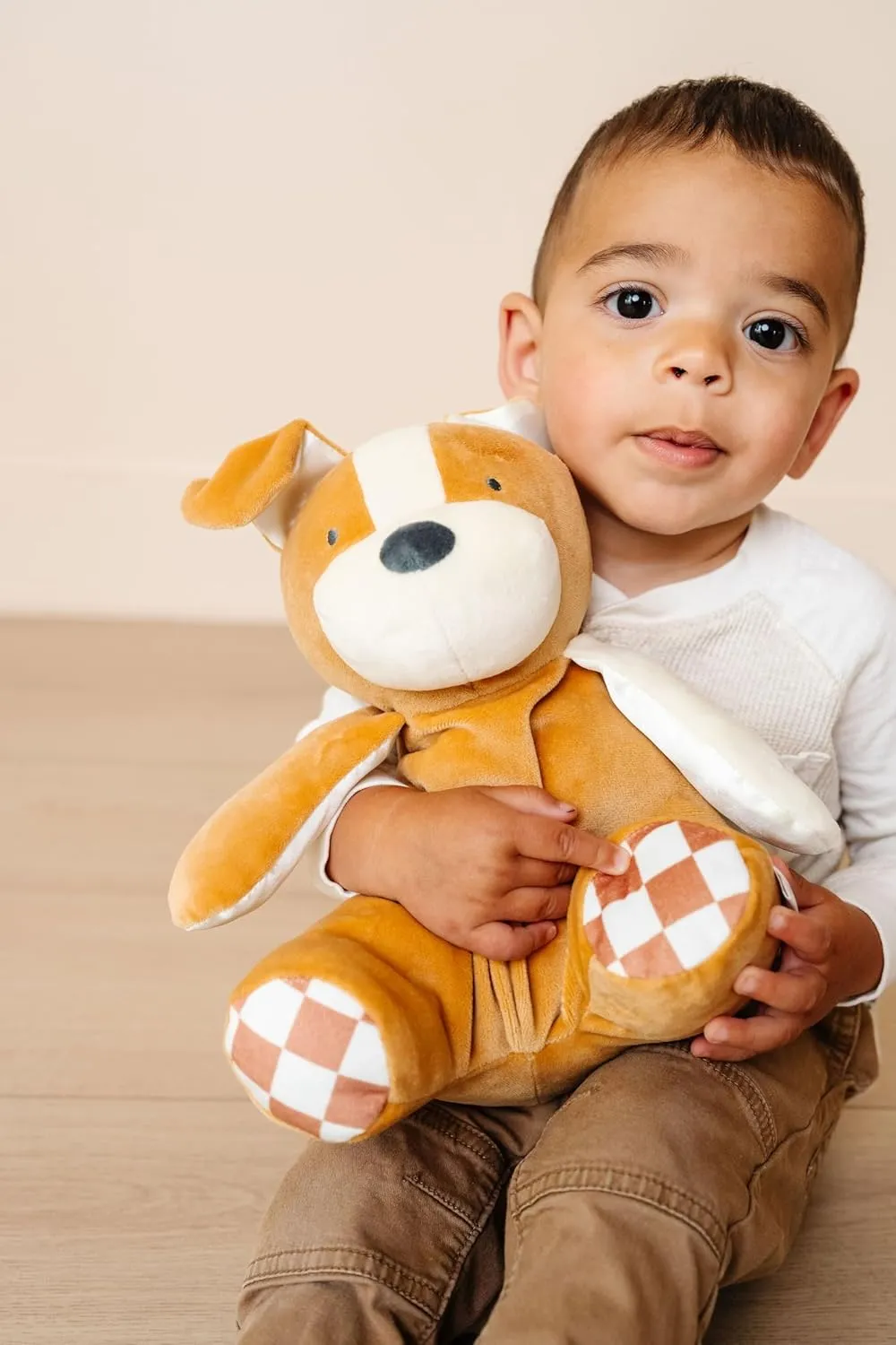 Copper Pearl Squish Plush: Soft 10” Puppy Stuffed Animal, Baby Toys Plushies for Girls and Boys - Pepper Puppy