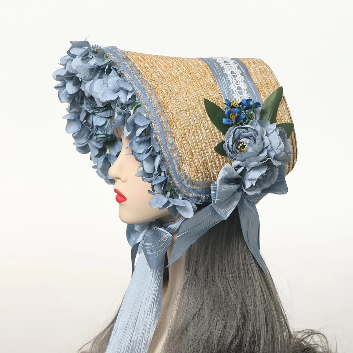 COSDREAMER Womens Victorian Hat Vintage Tea Party Sun Hat Flat