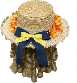 COSDREAMER Womens Victorian Hat Vintage Tea Party Sun Hat Flat