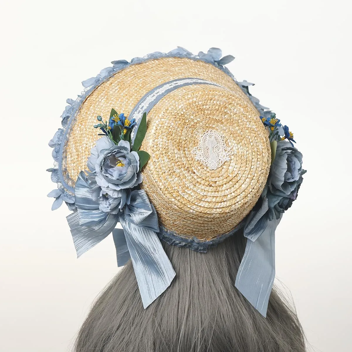 COSDREAMER Womens Victorian Hat Vintage Tea Party Sun Hat Flat