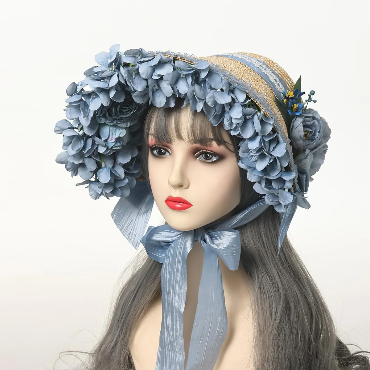 COSDREAMER Womens Victorian Hat Vintage Tea Party Sun Hat Flat