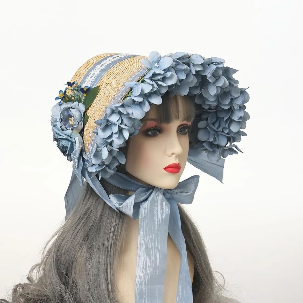 COSDREAMER Womens Victorian Hat Vintage Tea Party Sun Hat Flat