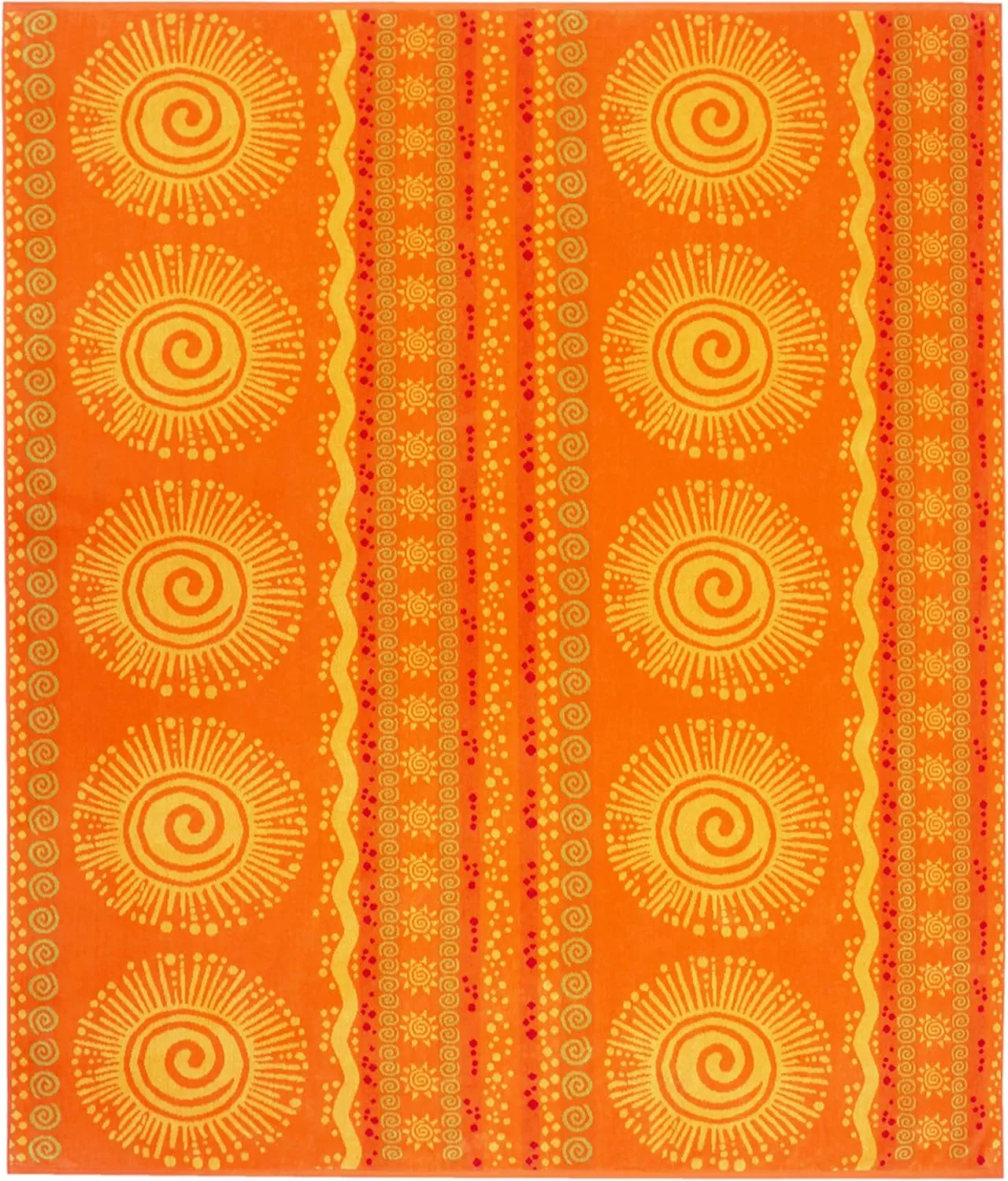 COTTON CRAFT Oversized Beach Towel for Two - 58x68 - Pure Cotton Jacquard Velour Extra Wide XL Beach Blanket Towel - Big & Huge Pool Bath 450 GSM Thick Plush Super Soft Luxury - Sunshine Orange Yellow