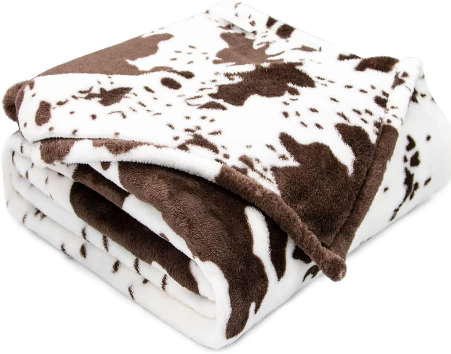 Cow Print Twin Blanket 60"x80" - Soft & Cozy Flannel Fuzzy Throw for Bed, Couch, Travel | Lightweight All-Season Bedding Decor (Black/White)