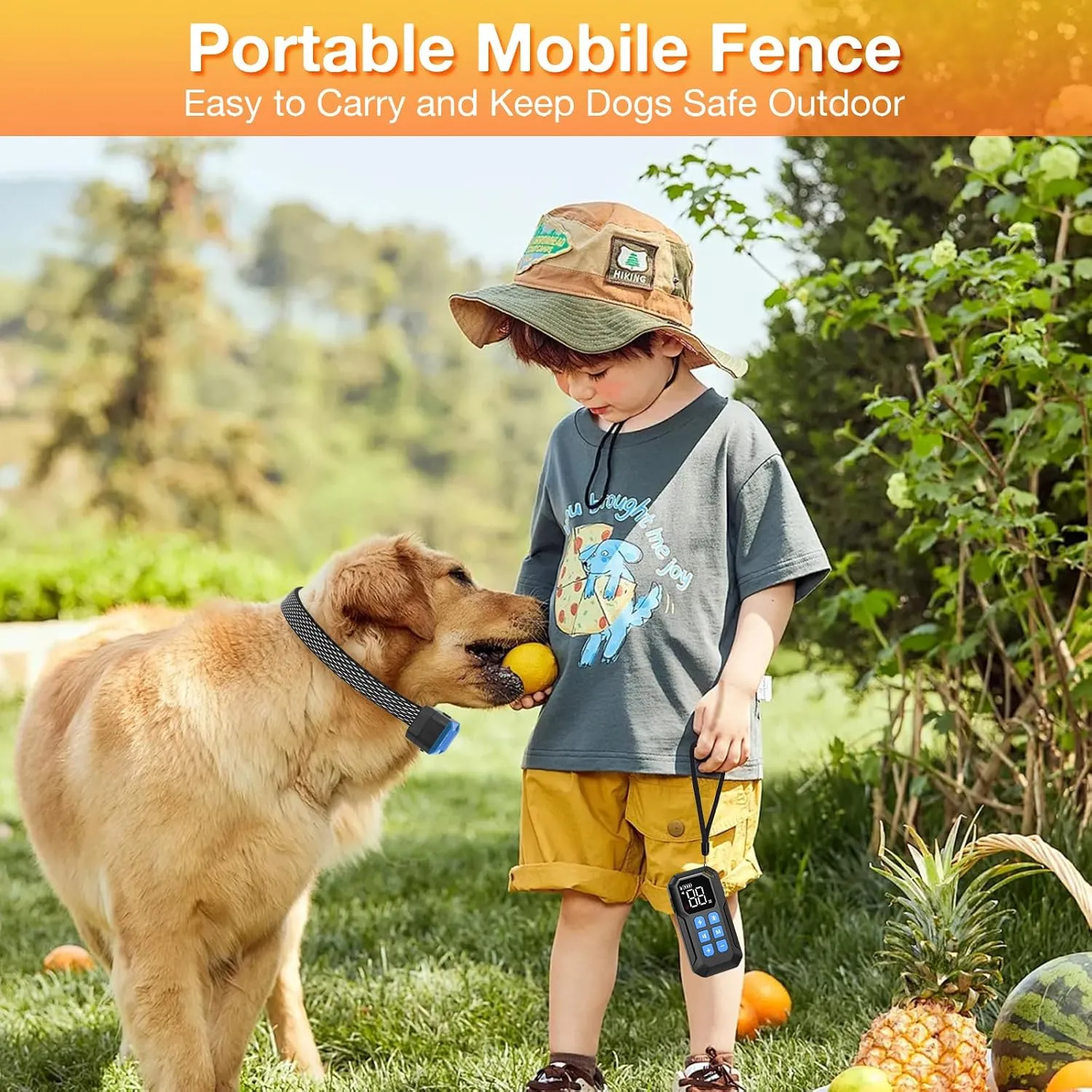 CPPSLEE Wireless Dog Fence System, 2 in 1 Electric Fence for Dogs with Training Collar Adjustable Range UP to 1000ft