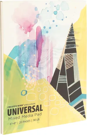 Creative Mark Mixed Media Sketchbook [Pack of 20-6x8"] - Universal Multimedia Paper Pad for Drawing, Painting, and Designs - Perfect for Watercolor, Acrylic, Oil Paint