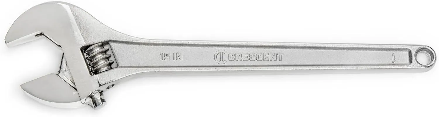 Crescent Adjustable Tapered Handle Wrench - Boxed - Home Improvement, Garage & Mechanic Versatile Hand Tool - 15" - AC215BK