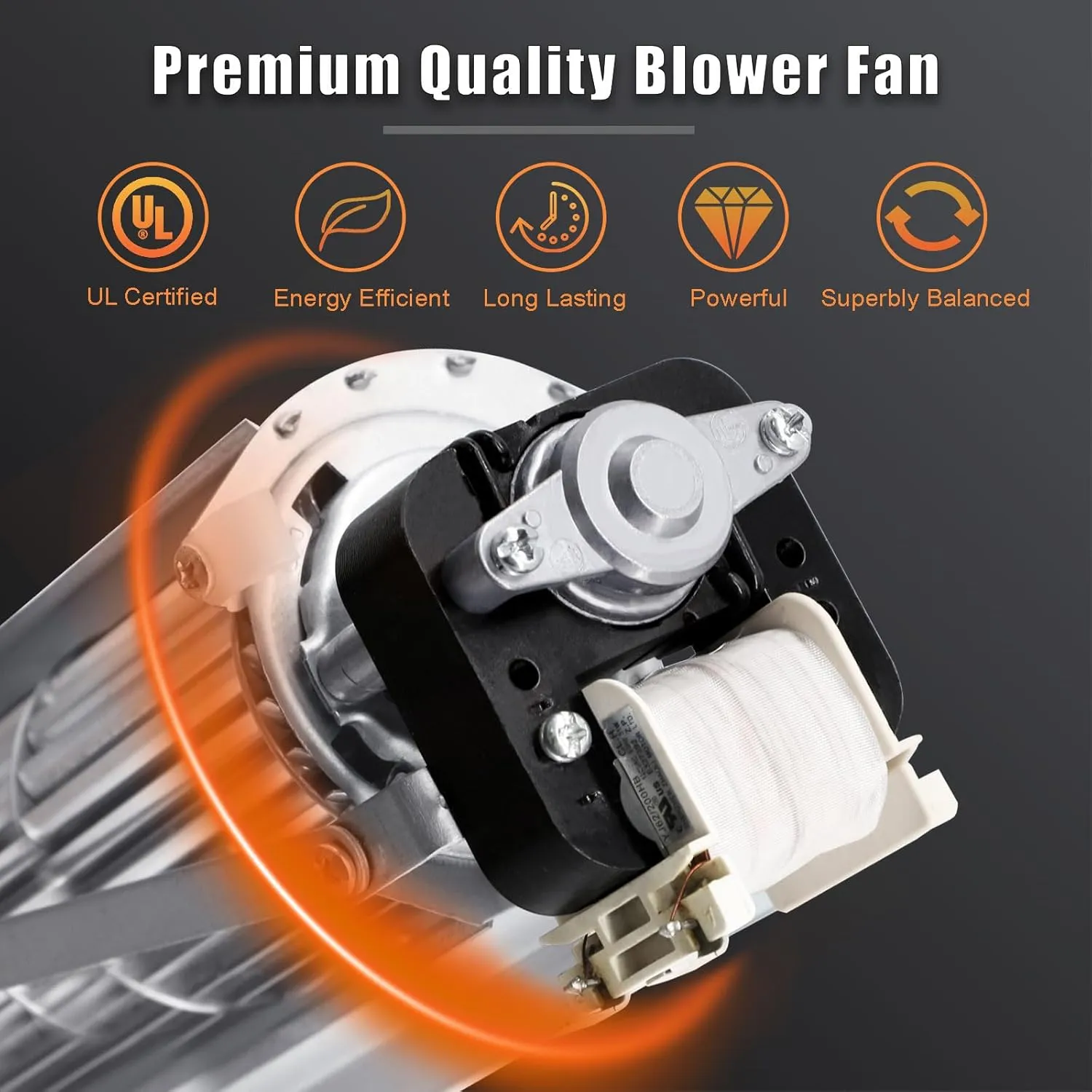 Criditpid GFK4 GFK4B Fireplace Blower Fan for Heatilator, Majestic, Monessen, Lennox, Vermont Castings, Temco, Martin Fireplaces, GFK4A FK4 FK12 FK24 Fan Blower for Majestic 36BDVR, Rotom HB-RB74K